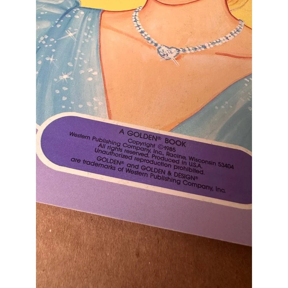 Princess Diana Paper‎ Doll Book 1985 Golden Pre-Cut Fashions & Doll  crown